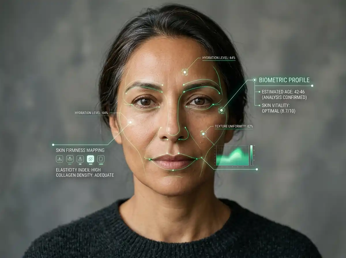Biological Age & Skin Texture AI Feature Analysis